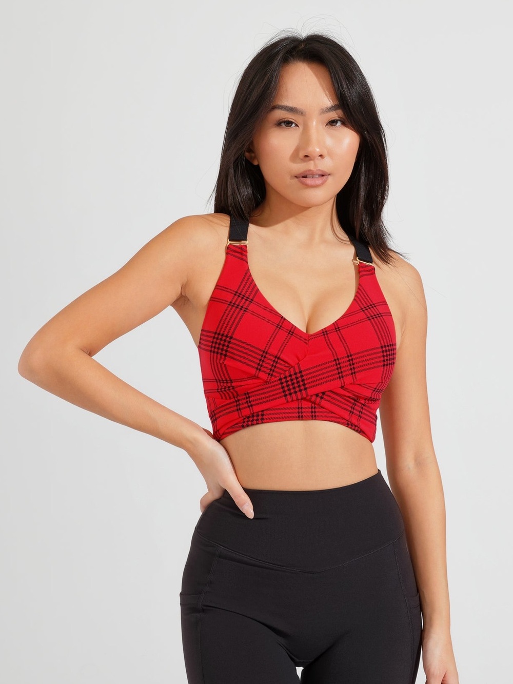 BuffBunny Red Plaid Candy Wrap Bra
